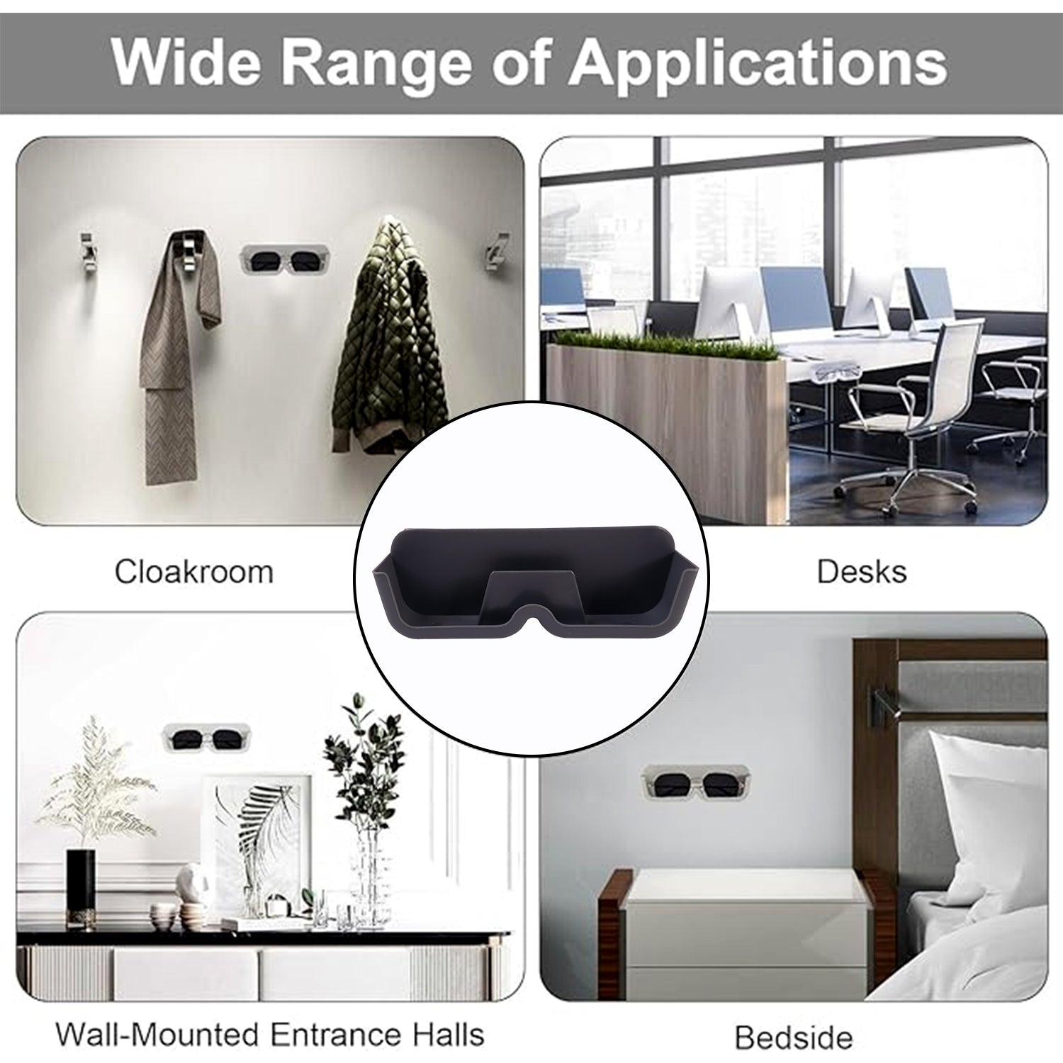 Wall Mounted Sunglasses Holder (Mixcolor & 1 Pc) Wall Mounted Sunglasses Holder (Mixcolor & 1 Pc)
